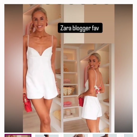 Zara Dresses & Skirts - Zara White Mini Dress with Spaghetti Straps